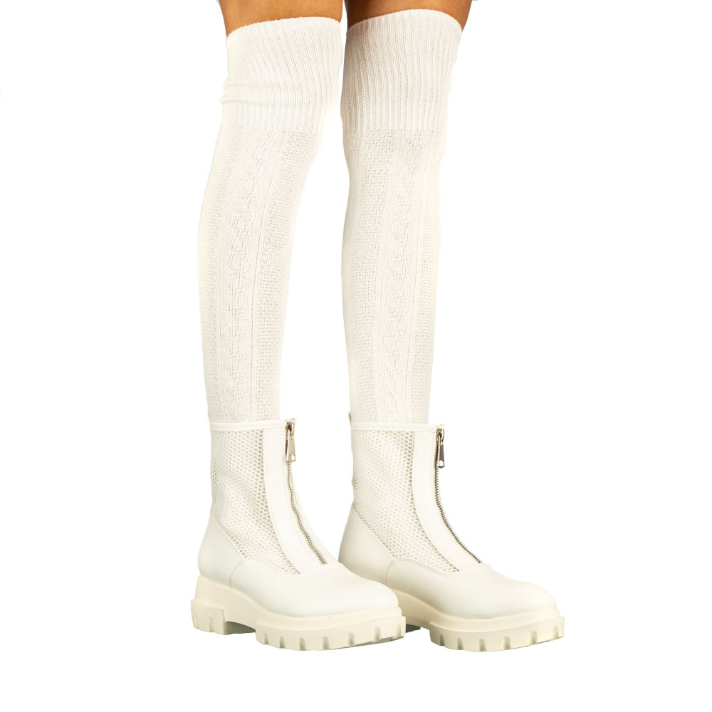 Γυναικεία μπότακια   Camille λευκά, 4 - Kalapod.gr